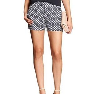 Banana Republic Hampton fit navy polka dot shorts